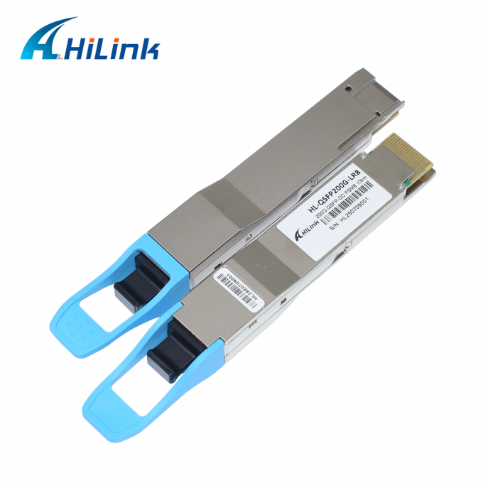Transceptor óptico DOM 200G QSFP DD LR8 PSM8 de 10KM 1310nm MPO16 APC 8 grados, distancia de longitud de onda 0