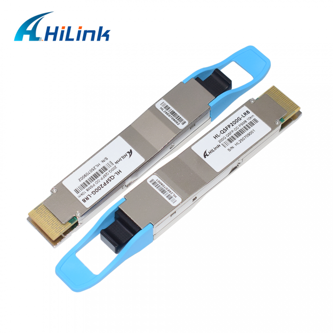 Transceptor óptico DOM 200G QSFP DD LR8 PSM8 de 10KM 1310nm MPO16 APC 8 grados, distancia de longitud de onda 1