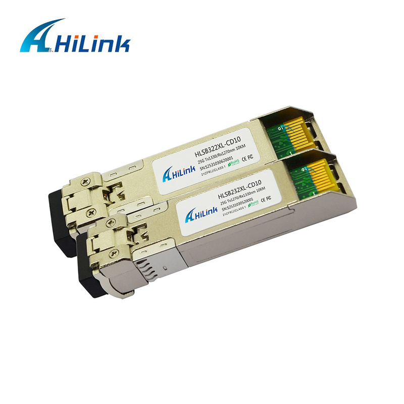 Transmisor-receptor 1270nm 1330nm el 10KM SMF SFP28 BIDI LR del WDM 25G SFP con los CDR de DDM