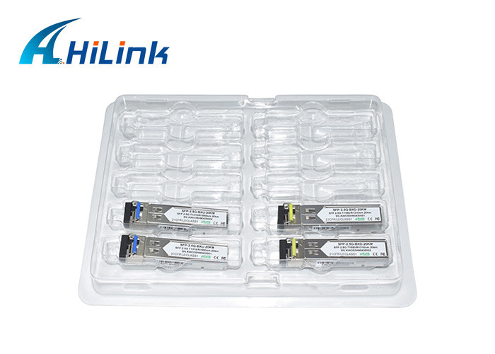 módulo óptico del transmisor-receptor de SFP de la fibra de Hilink los 20KM LC del transmisor-receptor de 2.5G SFP BIDI solo