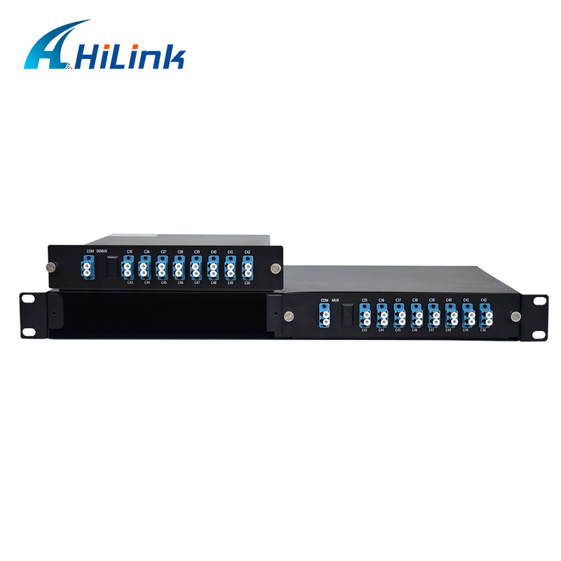 Ranura clasificada mitad 2 en 1 conectores del casete 16CH CWDM Mux Demux 1U LGX LC UPC
