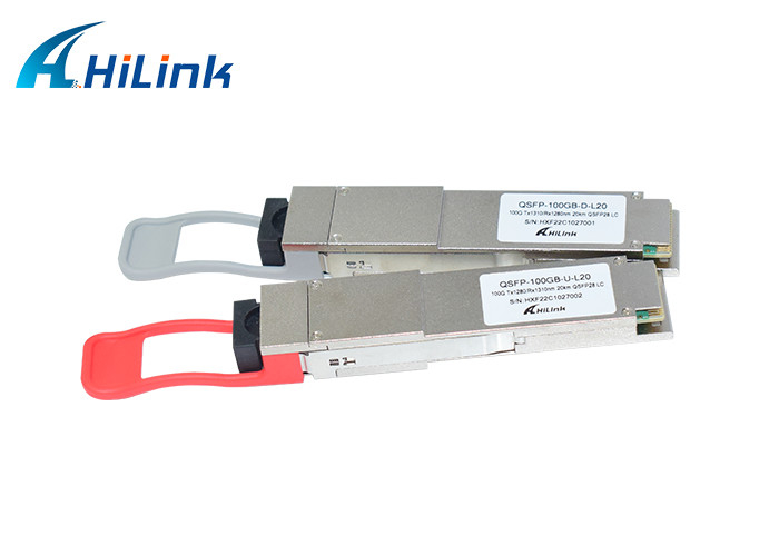 100GBASE - BX20 módulo de transceptor óptico QSFP28 LAN WDM 1280nm 1310nm 20km Transceptor LC Simplex