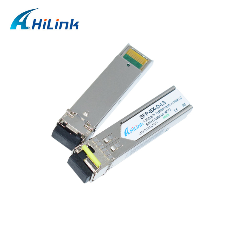 Conector 1310nm del módulo los 3KM del transmisor-receptor del WDM BIDI SFP+ de 1000BASE 1.25G/DOM de 1550nm los 3KM SM