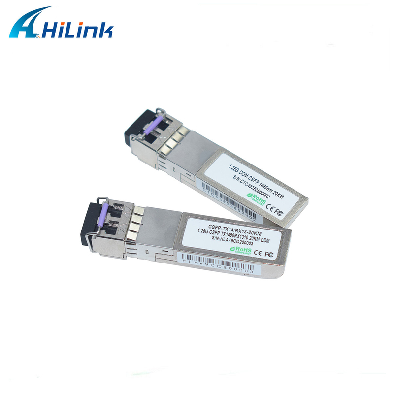 módulo 2 del transmisor-receptor de 1490nm 1310nm LC SFP bidireccional en 1 SFP 1.25G Bidi los 20KM