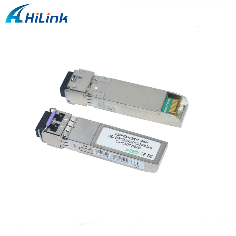 módulo 2 del transmisor-receptor de 1490nm 1310nm LC SFP bidireccional en 1 SFP 1.25G Bidi los 20KM