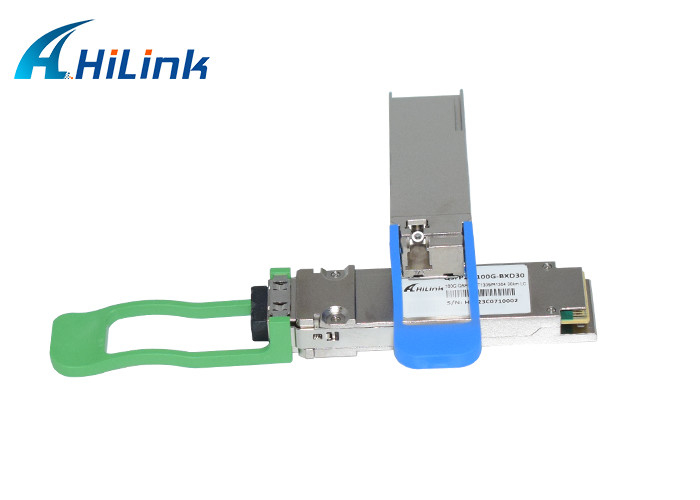 Función bidireccional del conector DDM de la sola fibra 1304nm/1309nm los 30km LC de 100GBASE-BX30 QSFP28 para la red 5G