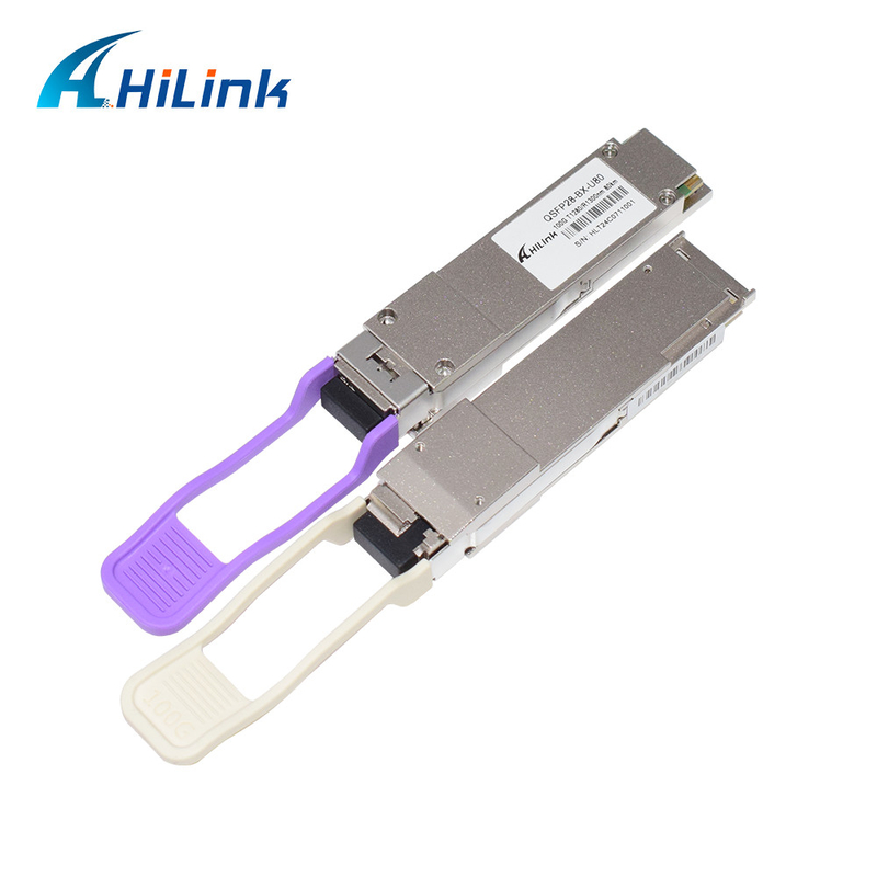 100Gb/s QSFP28 BiDi 80km Transceptor módulo de transceptor óptico LC/UPC DOM con conexión en caliente