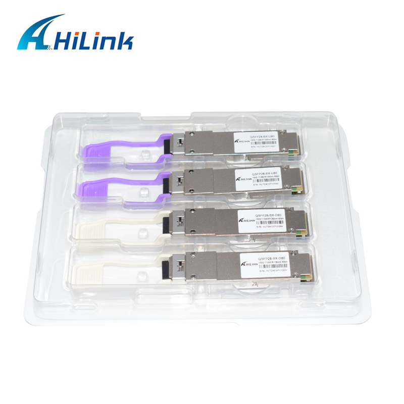 100Gb/s QSFP28 BiDi 80km Transceptor módulo de transceptor óptico LC/UPC DOM con conexión en caliente