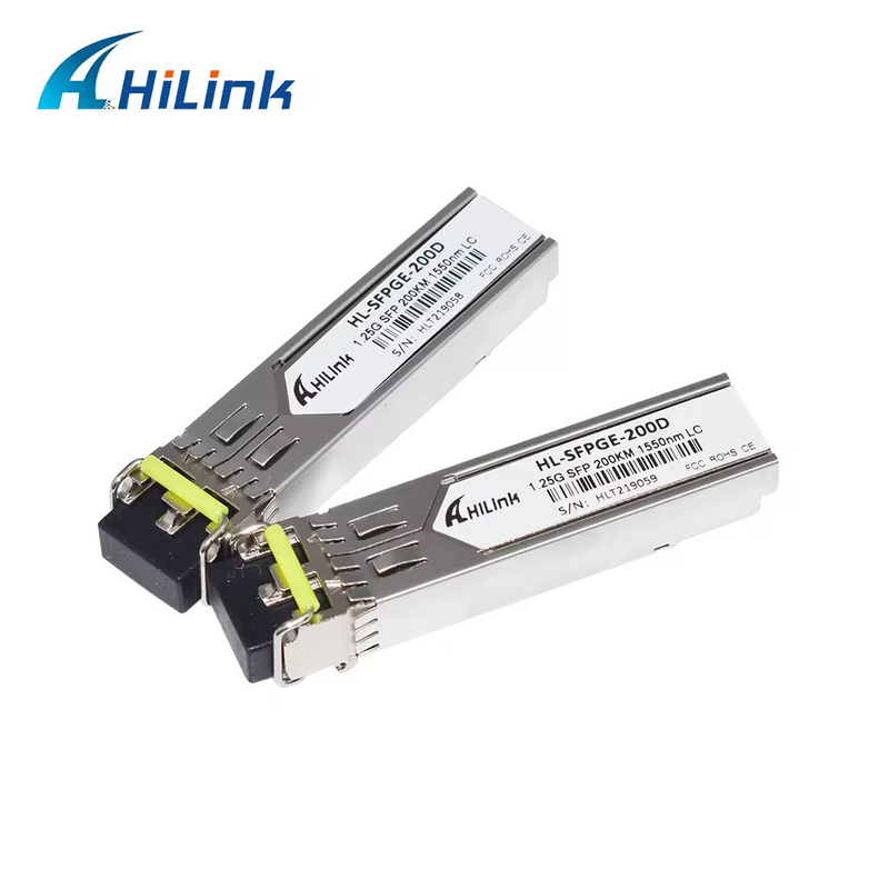 1000BASE 200KM GLC-ZX-SM-200 1.25G 1550nm 200KM SMF Transceptor SFP Conector LC doble