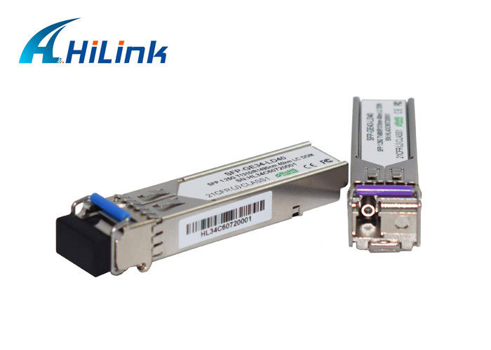 Transmisor-receptor de la fibra del conector BIDI SFP del módulo los 40KM LC/SC del WDM 1000base 1.25G SFP