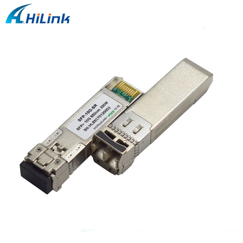 SFP+ 10Gig Ethernet Module 10G SR 850nm 300M LC Duplex DDM Transceptor de fibra óptica para red 4G Función WDM para FTTH SFP-10G-SR