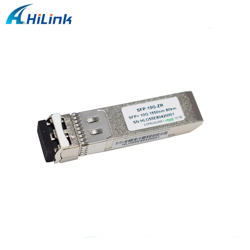 80KM Distancia SFP 10G SMF 1550nm ZR Duplex LC DDM Módulo óptico con transmisor EML