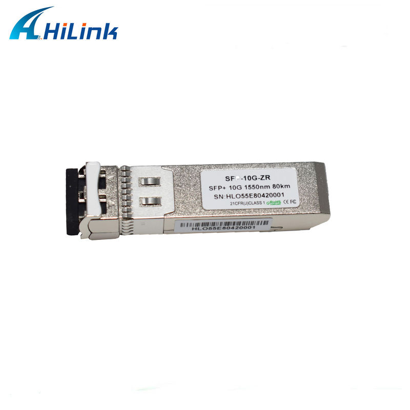 80KM Distancia SFP 10G SMF 1550nm ZR Duplex LC DDM Módulo óptico con transmisor EML