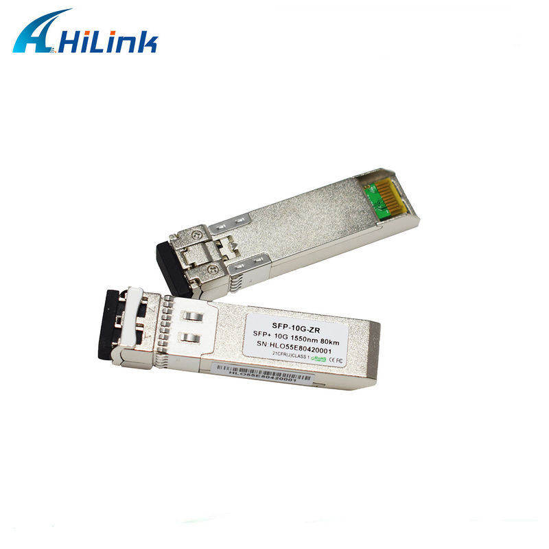 80KM Distancia SFP 10G SMF 1550nm ZR Duplex LC DDM Módulo óptico con transmisor EML