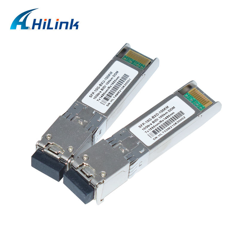 10G SFP+ BIDI 100KM Tx1490nm/Rx1550nm LC Transceptor de fibra óptica SFP-10G-BX-100KM