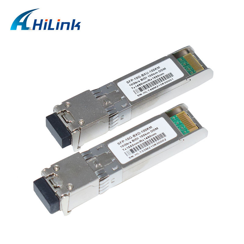 10G SFP+ BIDI 100KM Tx1490nm/Rx1550nm LC Transceptor de fibra óptica SFP-10G-BX-100KM