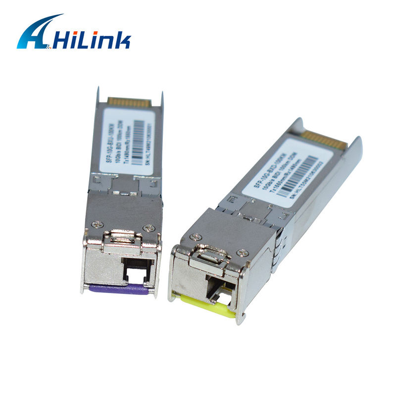 10G SFP+ BIDI 100KM Tx1490nm/Rx1550nm LC Transceptor de fibra óptica SFP-10G-BX-100KM