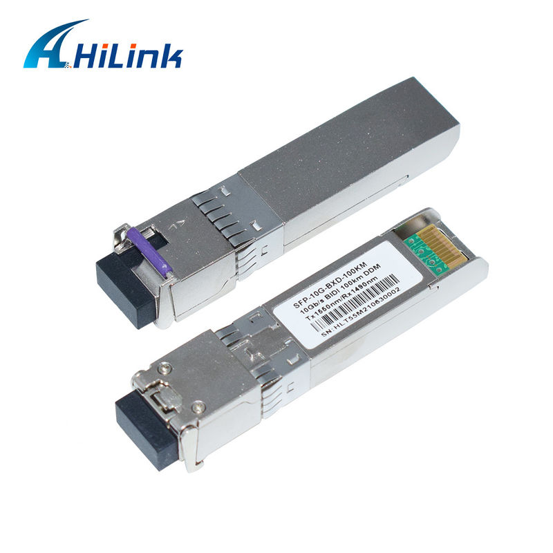 10G SFP+ BIDI 100KM Tx1490nm/Rx1550nm LC Transceptor de fibra óptica SFP-10G-BX-100KM