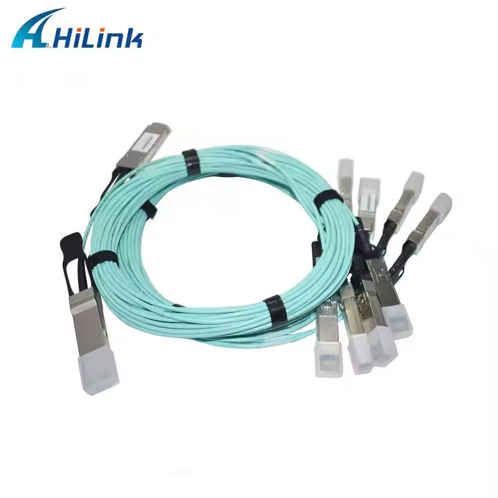Cable AOC de 40G QSFP+ 4XSFP MMF 1M-5M QSFP a cables ópticos activos de 4SFP+