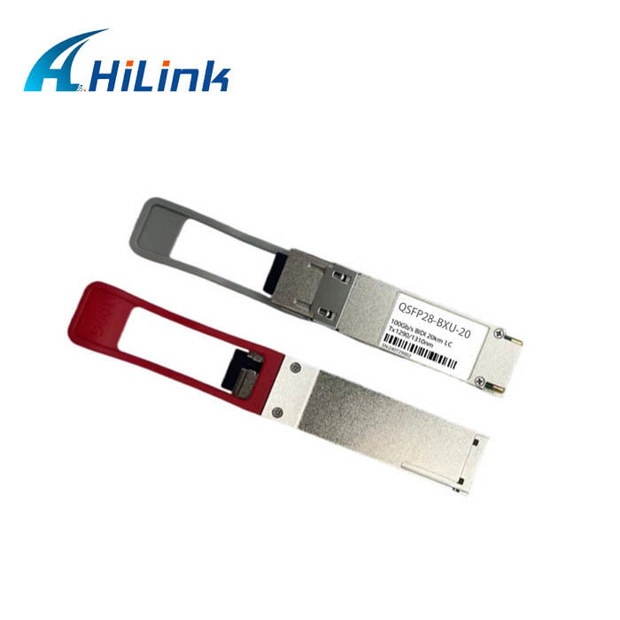 Módulo QSFP28 BiDi Base 100G para entorno de 0 a 70C, velocidad de datos de 10 km y 20 km