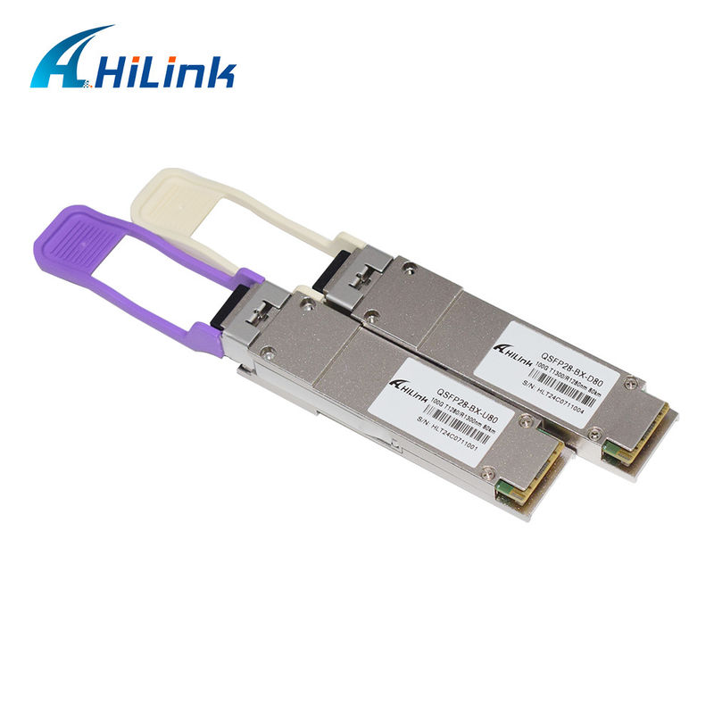 QSFP28 BIDI 100G ZR QSFP28 80km 1280/1300nm 100GBASE-BX80 Módulo QSFP28 80km LC