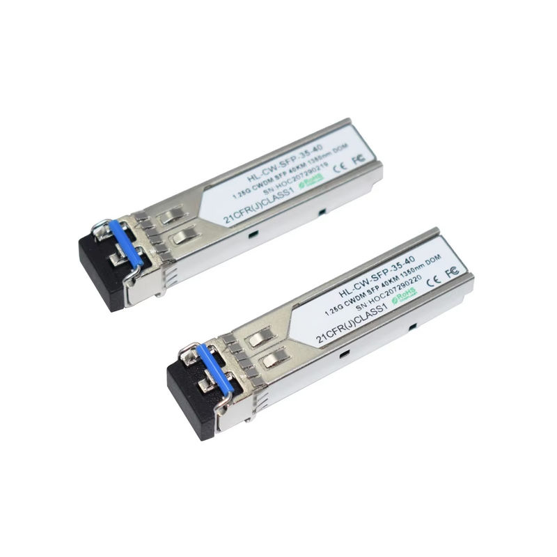 Transceptor óptico de fibra SFP CWDM Hilink 1.25G 1350nm 40km para centro de datos