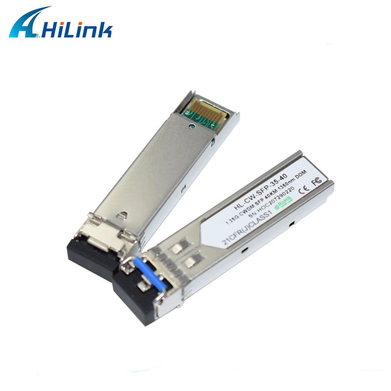 Transceptor óptico de fibra SFP CWDM Hilink 1.25G 1350nm 40km para centro de datos