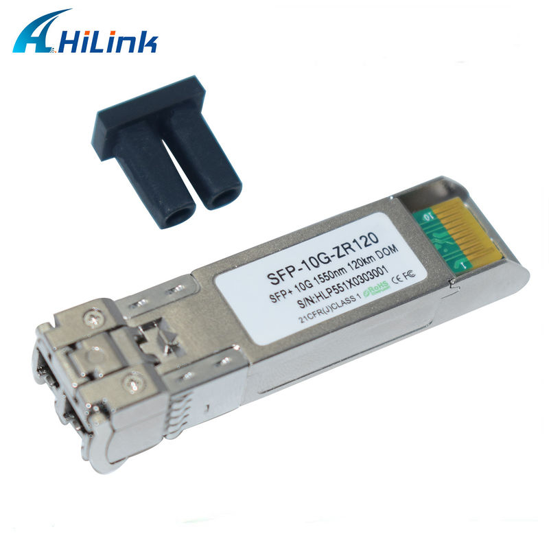 Hilink 10G Base SFP+ ZR 120KM 1550NM Equipo de fibra óptica Módulo transceptor óptico Compatible