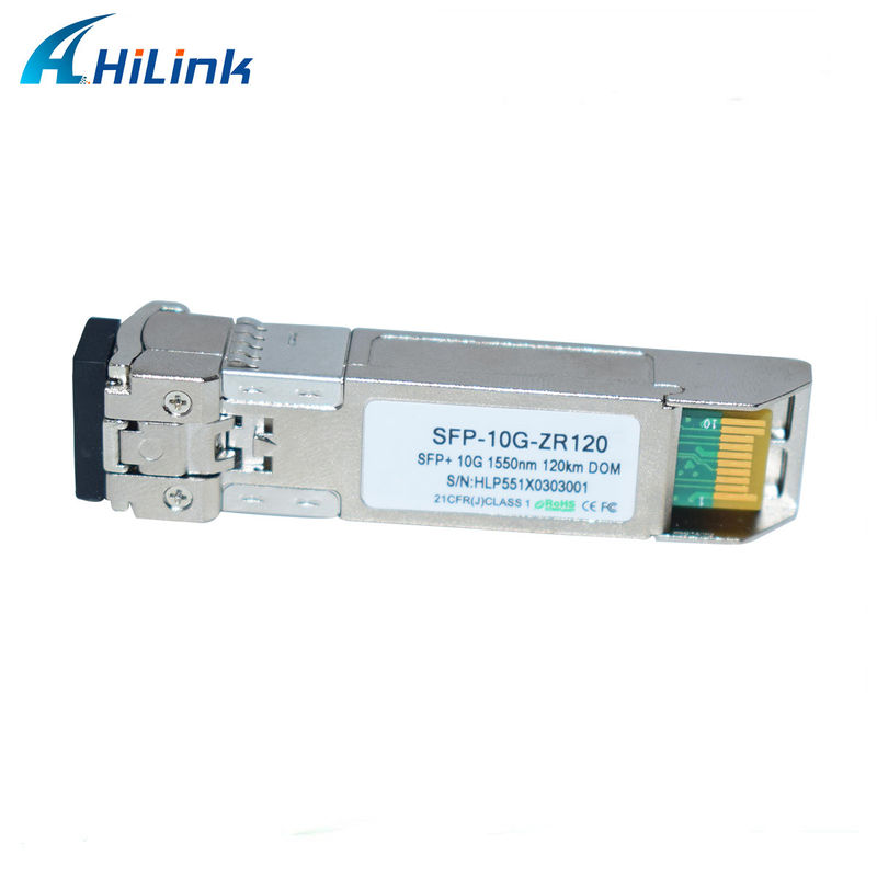 Hilink 10G Base SFP+ ZR 120KM 1550NM Equipo de fibra óptica Módulo transceptor óptico Compatible
