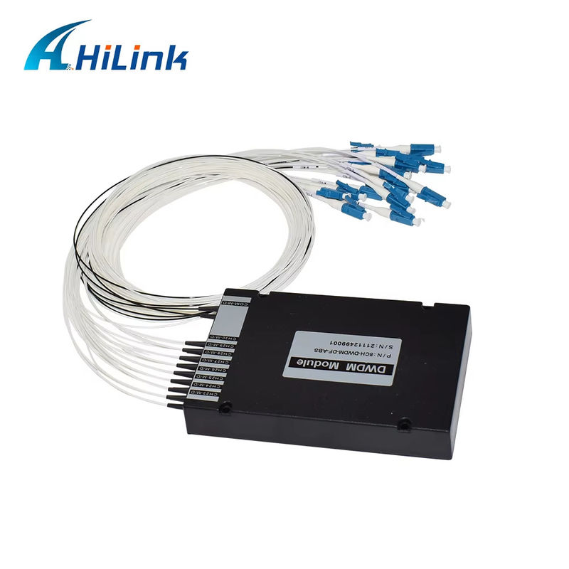 Caja dual del ABS de la banda del LC UPC C del duplex de la fibra del equipo 8CH 100GHZ DWDM MUX Demux del WDM