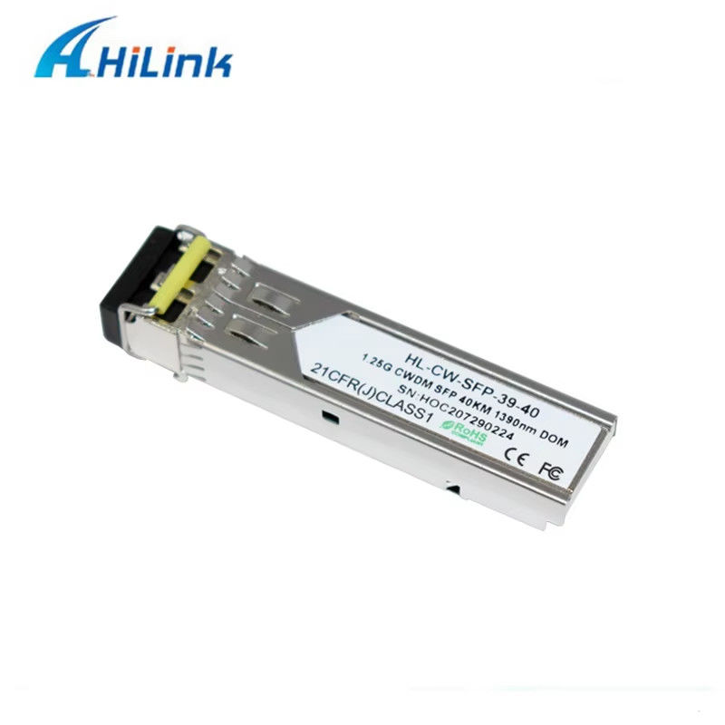 China Factory 1000Base 1.25G SFP Conector LC doble CWDM 40KM LC 1270-1610nm Transceptor óptico Equipo de fibra óptica