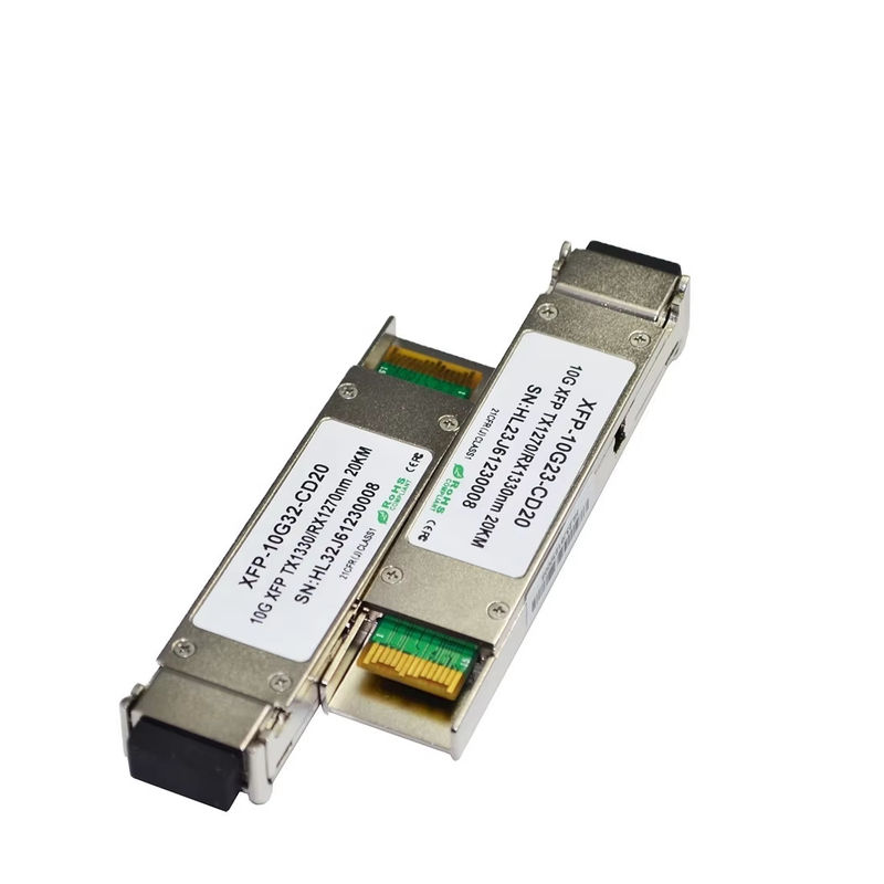 Módulo de transmisor bidireccional XFP de alta calidad de 10 Gbps con alcance de 20 km con conector LC de 1270/1330 nm para equipos de fibra óptica