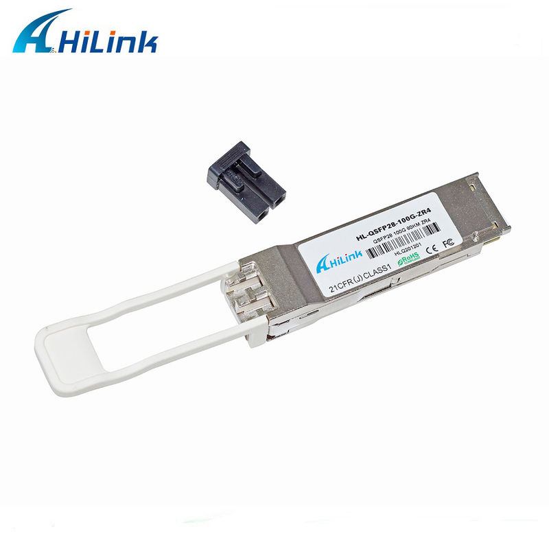 El módulo de transceptor de conector LC duplex de conector LC de Hilink 100G QSFP28 ZR4 80KM LWDM 1295-1304NM SOA + PIN