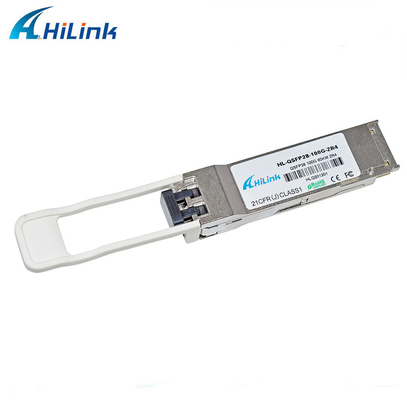 El módulo de transceptor de conector LC duplex de conector LC de Hilink 100G QSFP28 ZR4 80KM LWDM 1295-1304NM SOA + PIN