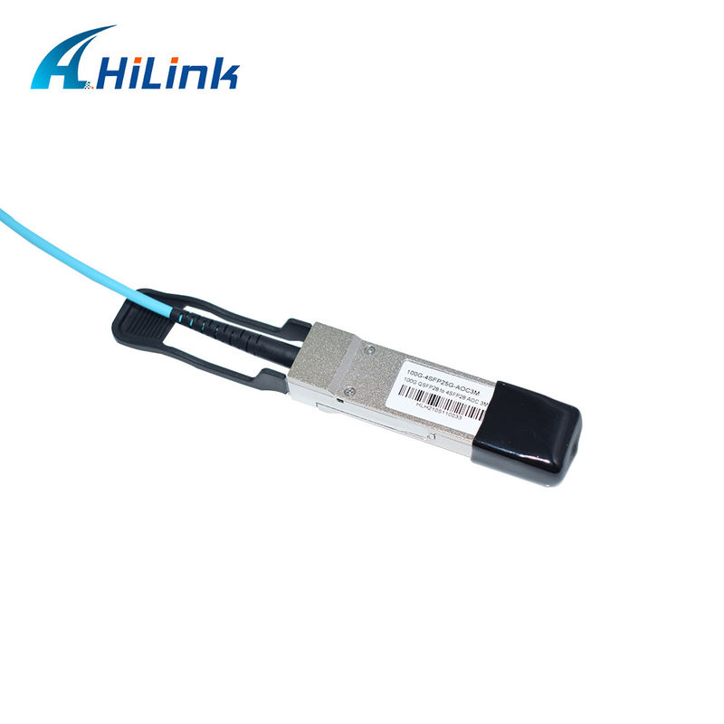 Certificado 100G QSFP28 a 4xSFP28 AOC OM3 Breakout Active Optical Cable con longitud de cable de 1-5m y certificación CE RoHS