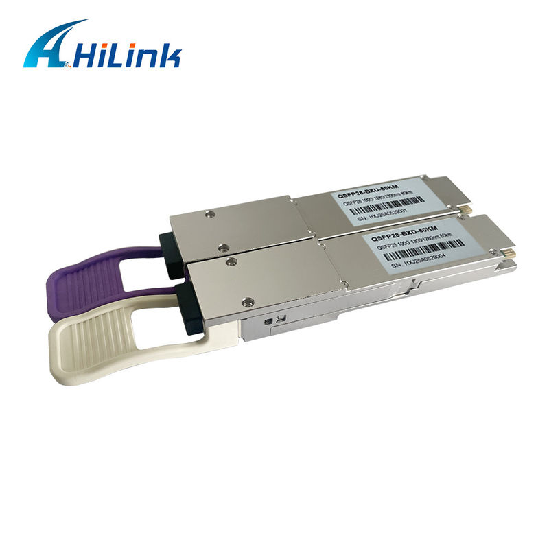 Módulo transceptor QSFP28 ZR4 BIDI de 100 Gb/s y 80 km para la transmisión de datos a larga distancia