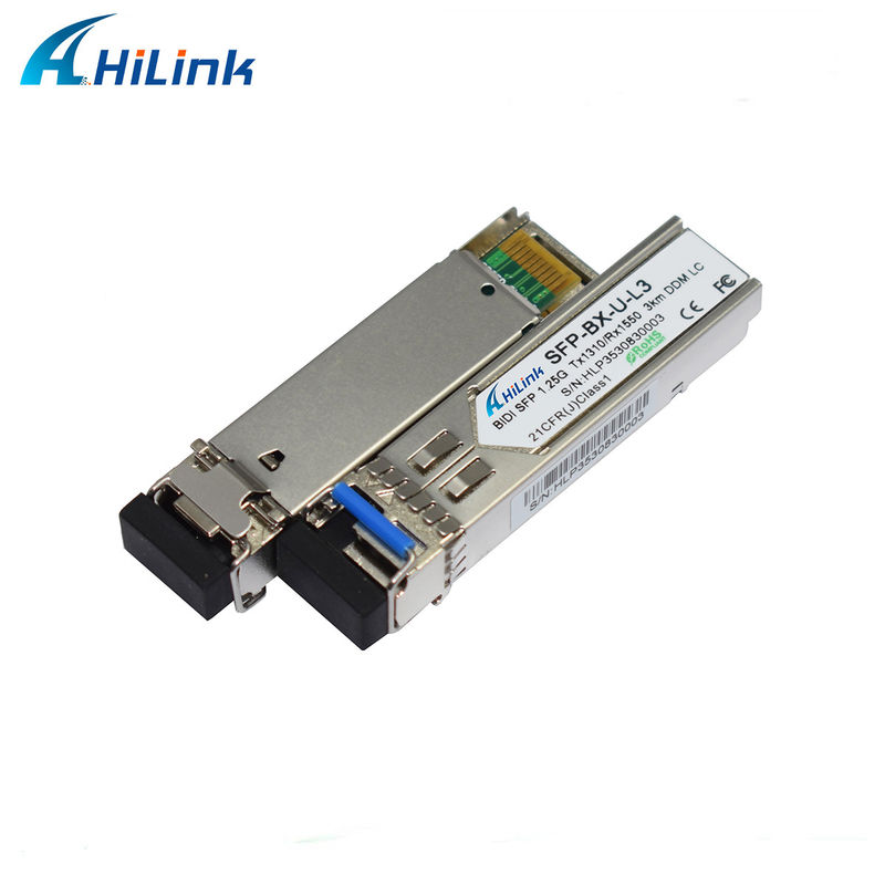 1.25G BIDI 1310/1550nm Transceptor SFP de 3 km para la transmisión de datos a larga distancia en temperaturas de 0 a 70 °C