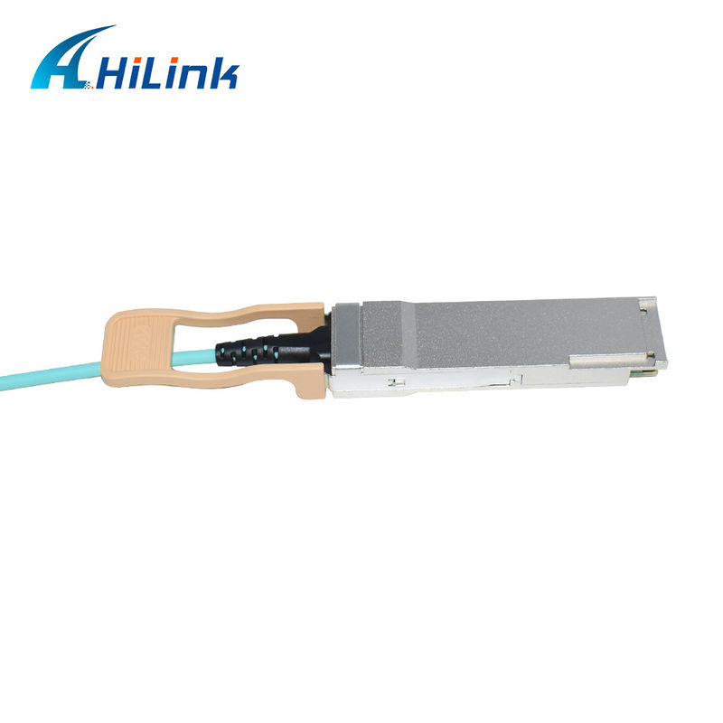 Solución de cable óptico activo (AOC) 200G QSFP56 a 2*QSFP28 2*100G certificado para transmisión de datos en temperaturas extremas