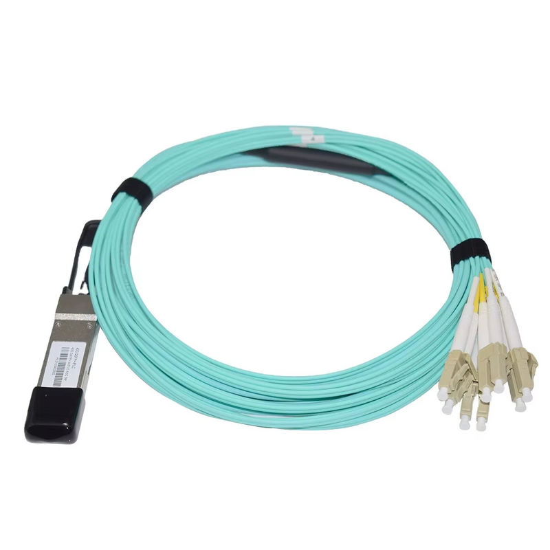Cable Óptico Activo Breakout 40G QSFP+ a 8xLC AOC 3M para Distancias Muy Cortas