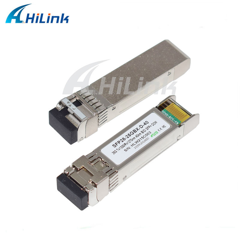 Transceptores SFP28 BIDI de 25 Gb/s y 40 km, con conector LC único, conectable en caliente y totalmente conforme con RoHS