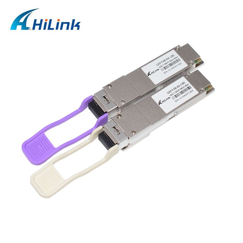 HL-QSFP28-100G-80 100Gb/s QSFP28 BiDi 80km Transceptor Conector LC Simplex Pluggable Caliente EML+PIN con SOA DDM de modo único