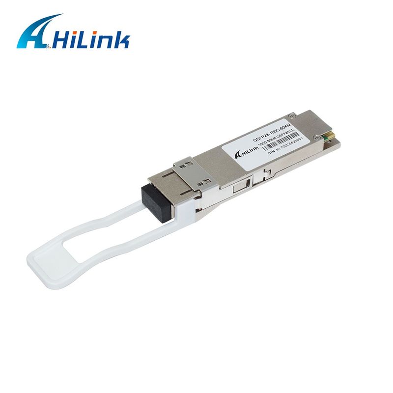 100Gb/s 60km QSFP28 Transceptor Conector LC dúplex conectable en caliente EML+PIN con SOA DDM de modo único