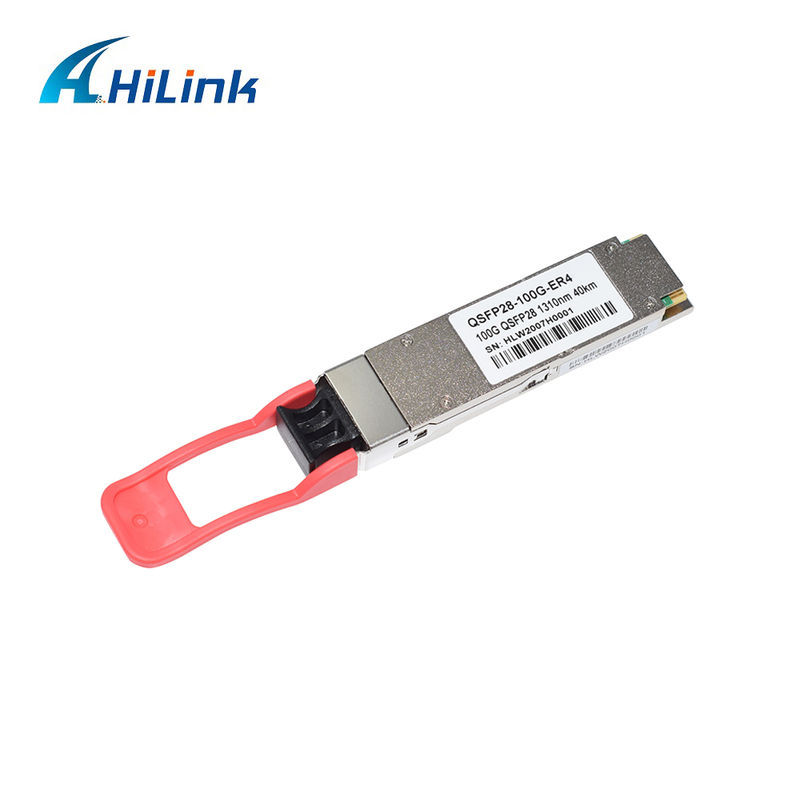 Módulo de transceptor óptico QSFP28 ER4 de 100Gb/s 40KM Duplex LC LAN WDM APD con conexión en caliente SMF compatible con RoHS-6