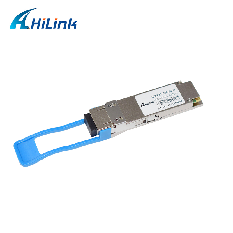 Módulo de transceptor óptico QSFP28 LR4 de 100 Gb/s 20 km Conector LC dúplex conectable en caliente de modo único Cumpliente con RoHS