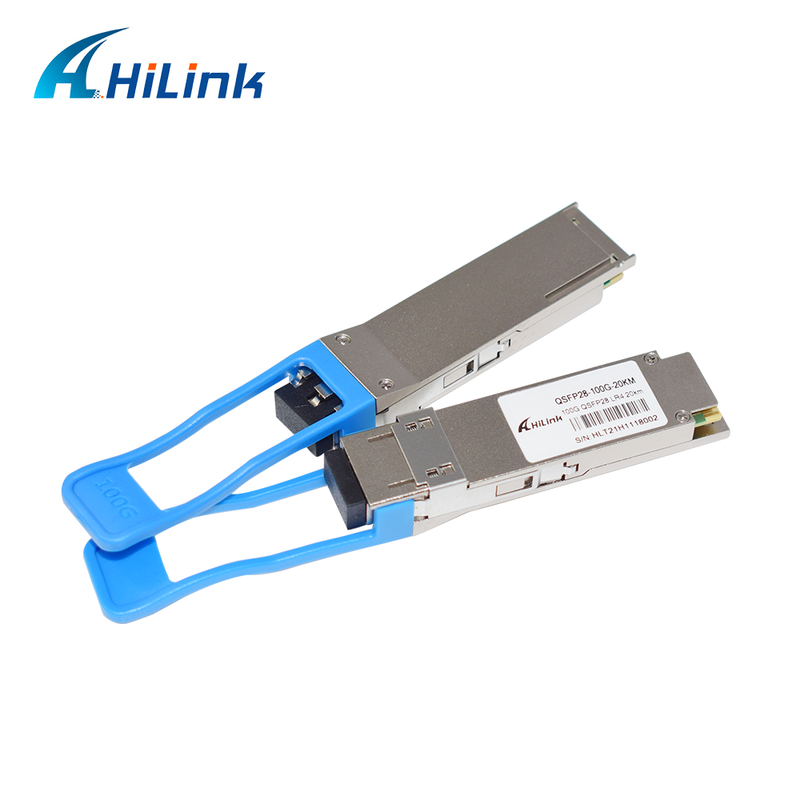 Módulo de transceptor óptico QSFP28 LR4 de 100 Gb/s 20 km Conector LC dúplex conectable en caliente de modo único Cumpliente con RoHS