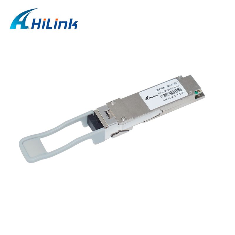 Transceptor óptico 100G QSFP28 SWDM4 con distancia de 150m OM5 MMF y diagnóstico digital para enlaces Ethernet
