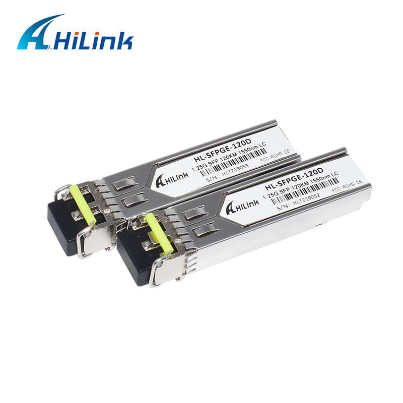 1.25Gb/s Transceptor BIDI SFP con láser DFB y receptor APD para transmisión de 120 km en rango de temperatura comercial