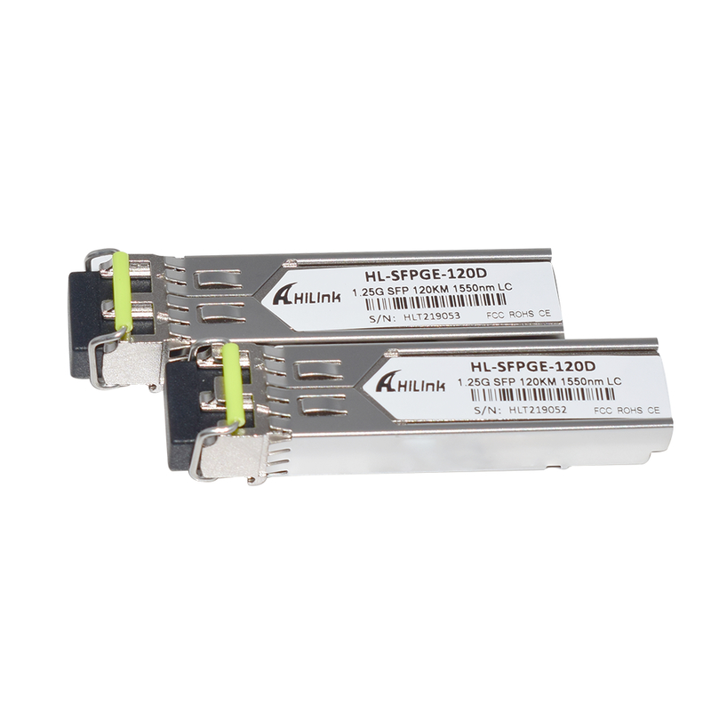 1.25Gb/s Transceptor BIDI SFP con láser DFB y receptor APD para transmisión de 120 km en rango de temperatura comercial