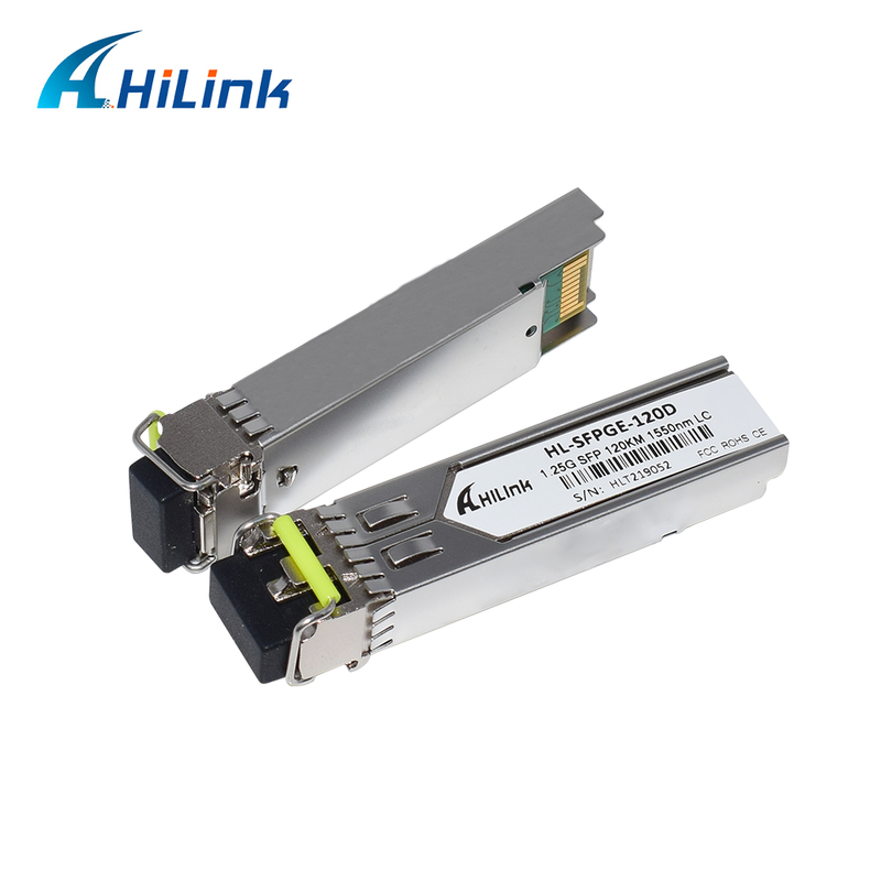 1.25Gb/s Transceptor BIDI SFP con láser DFB y receptor APD para transmisión de 120 km en rango de temperatura comercial
