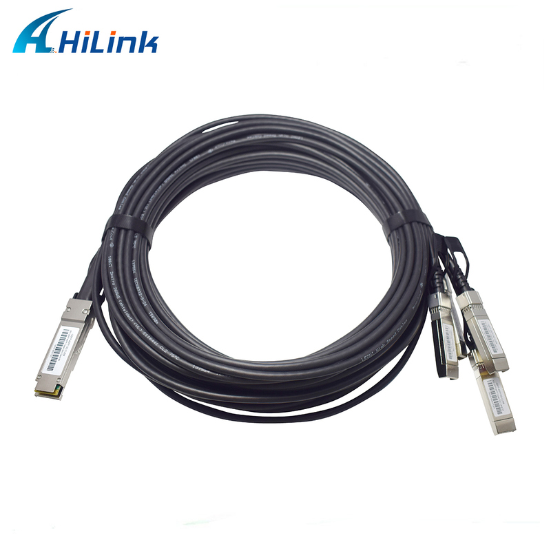Cable DAC de cobre de conexión directa pasiva QSFP+ de 40G a 4*10G SFP+ de 5 m para centros de datos Ethernet de 10G/40 Gigabit